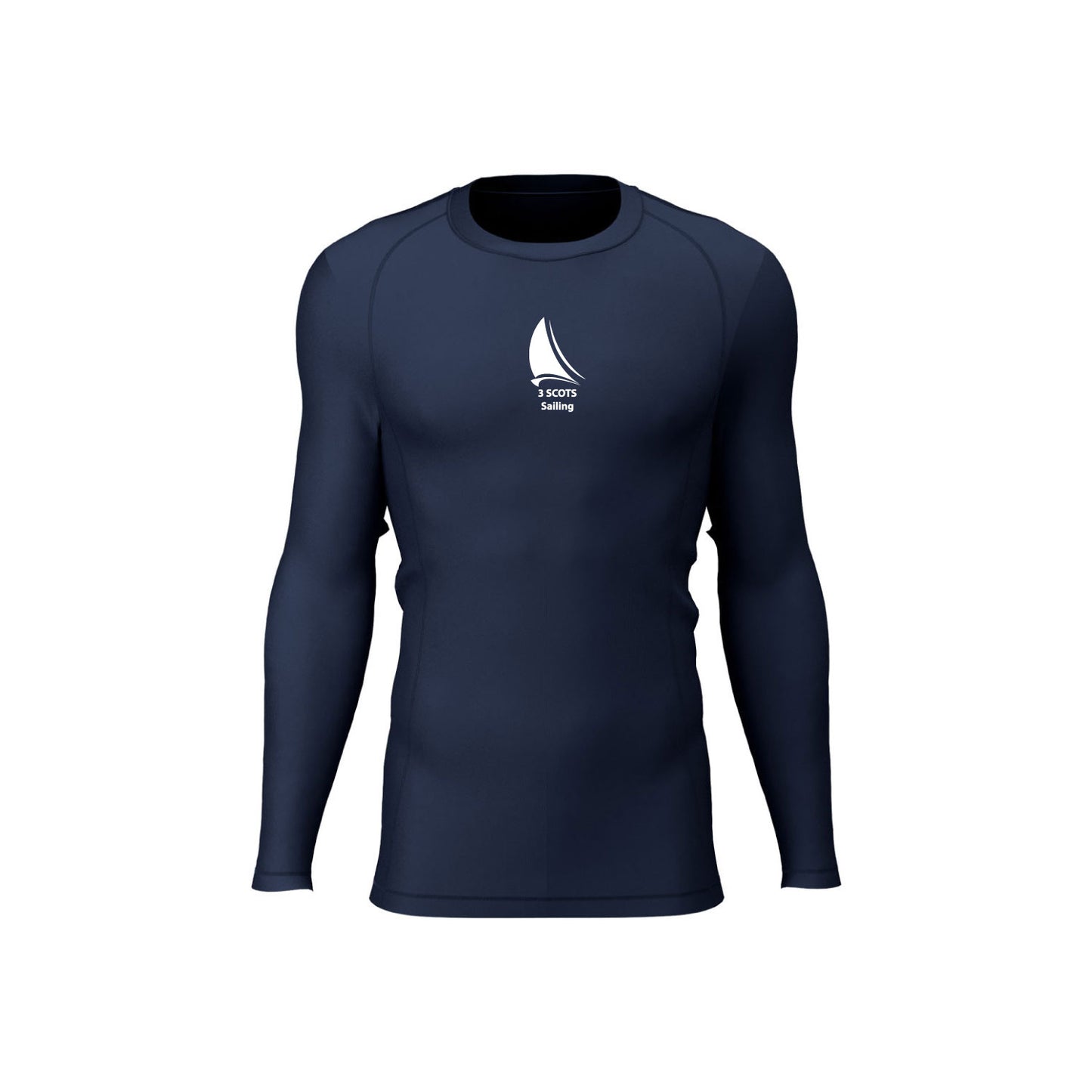 3 Scots Sailing Long Sleeve Base layer Navy