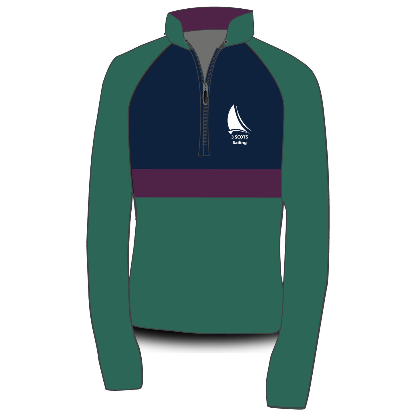 3 Scots Sailing Contrast Fleece