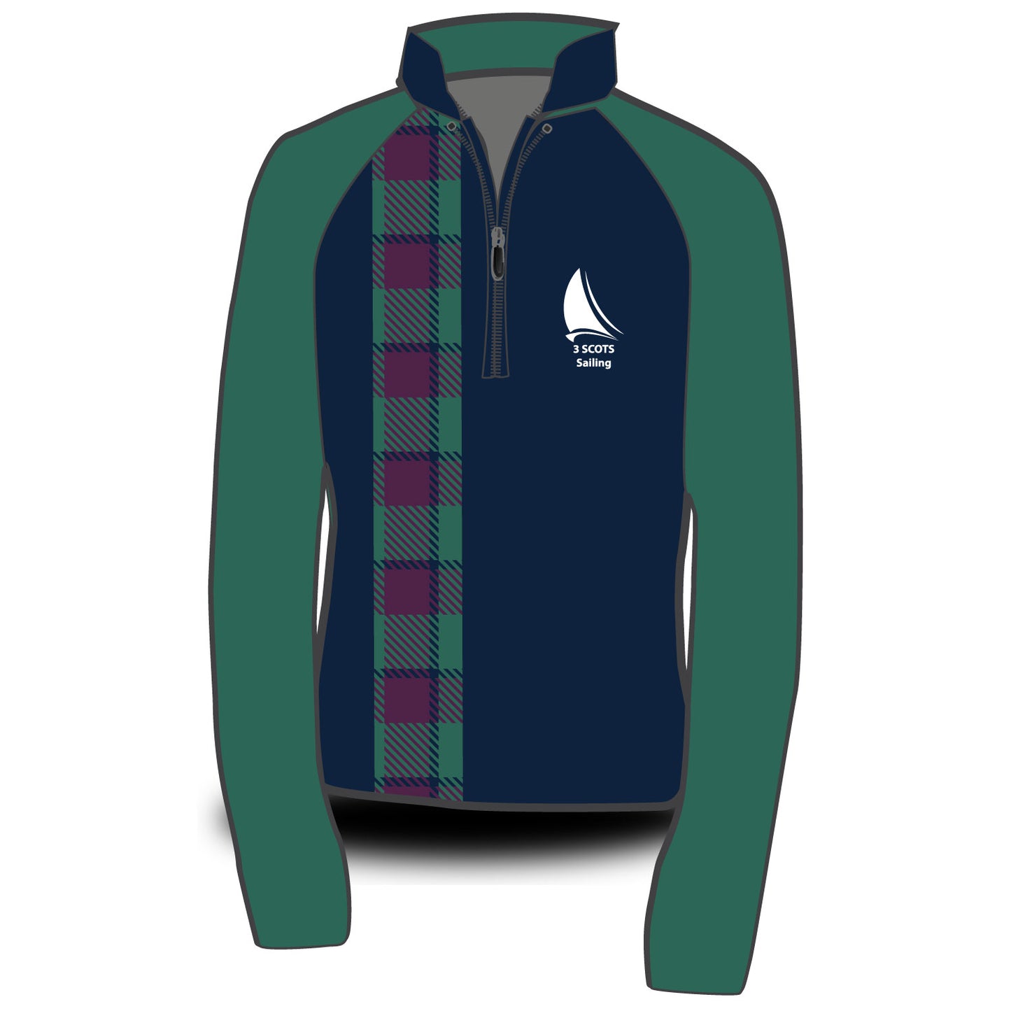 3 Scots Sailing Tartan Fleece