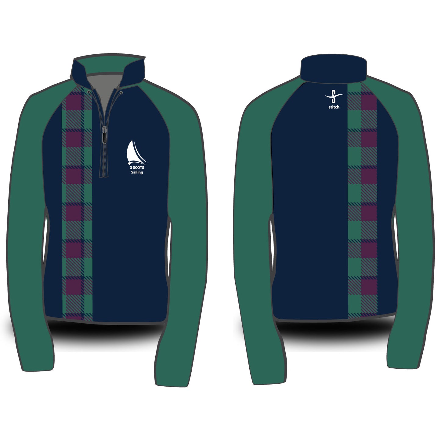 3 Scots Sailing Tartan Fleece