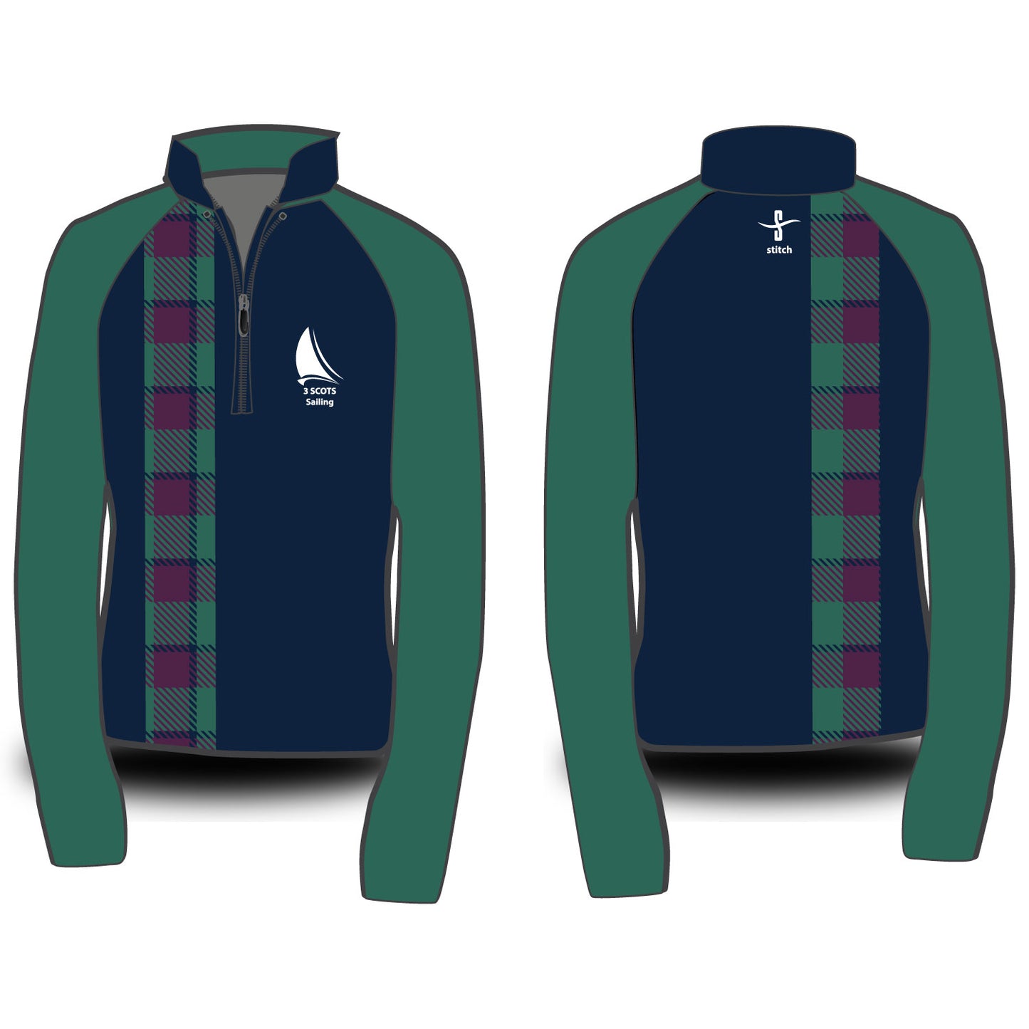 3 Scots Sailing Tartan Fleece