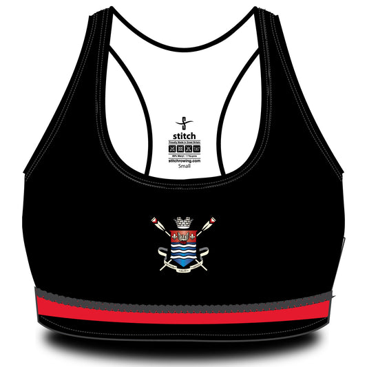 Burton Leander Rowing Club 2tone Black & Red Sports Bra