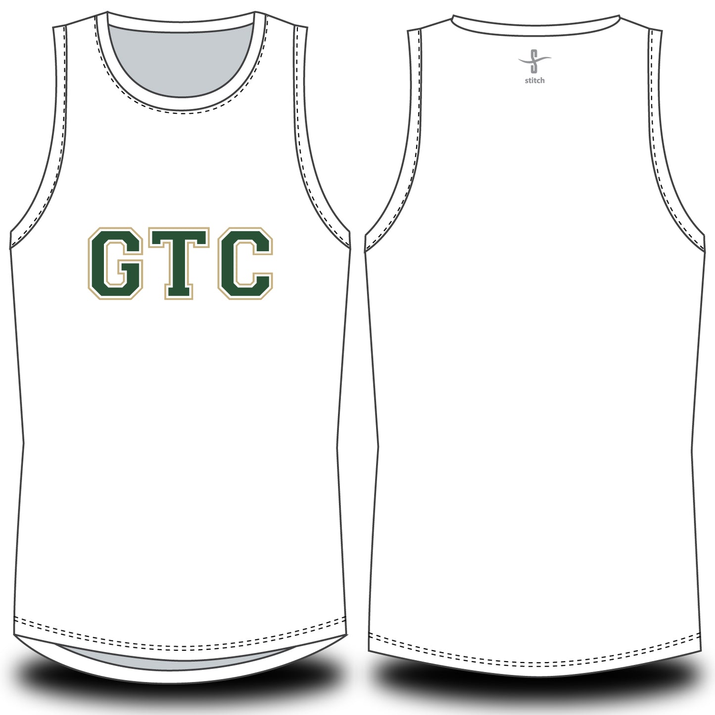 Green Templeton BC College Letter Vest