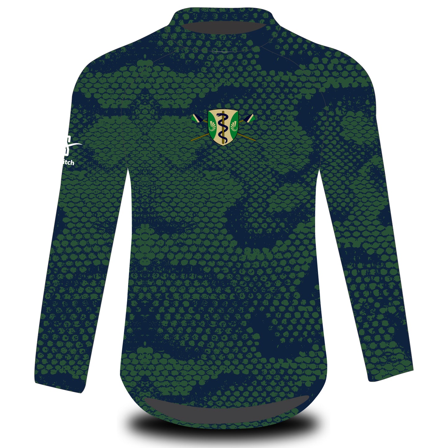 Green Templeton BC Green Navy Snake Skin Tech Top Long Sleeve