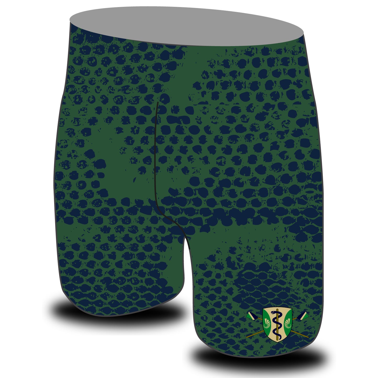 Green Templeton BC Navy Green Snake Skin Rowing Shorts