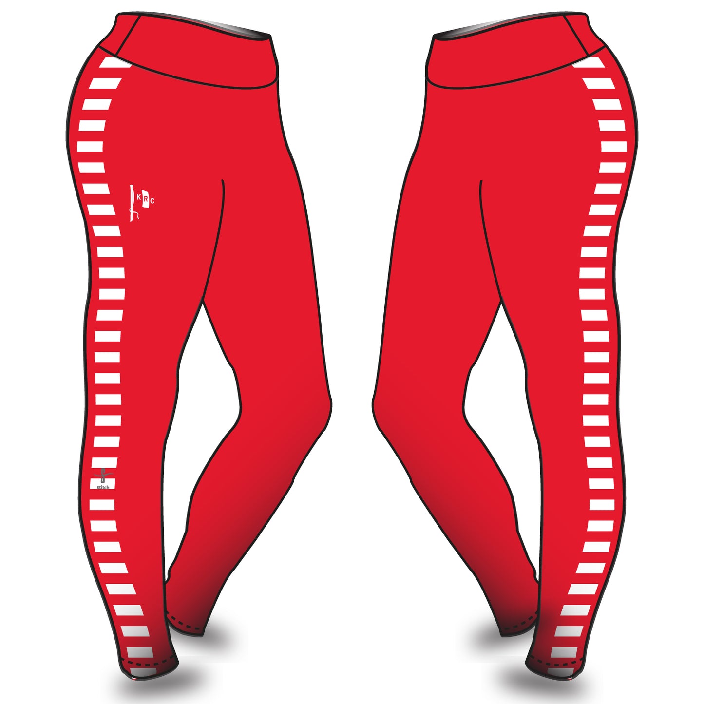 Kingston RC Red/White Horizontal Stripe Leggings