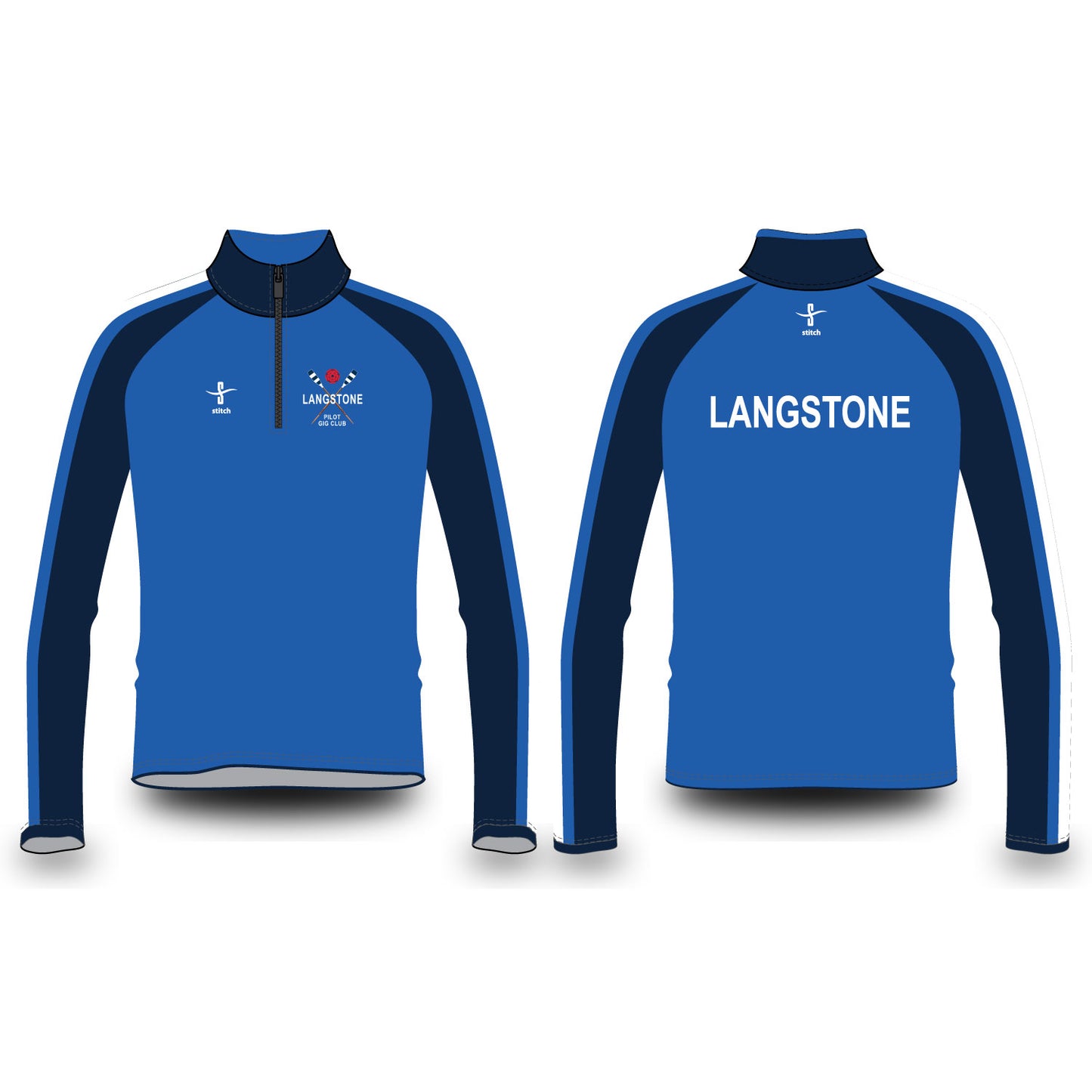 Langstone Pilot Gig Club 3x1in Stripe Varsity Splash Jacket