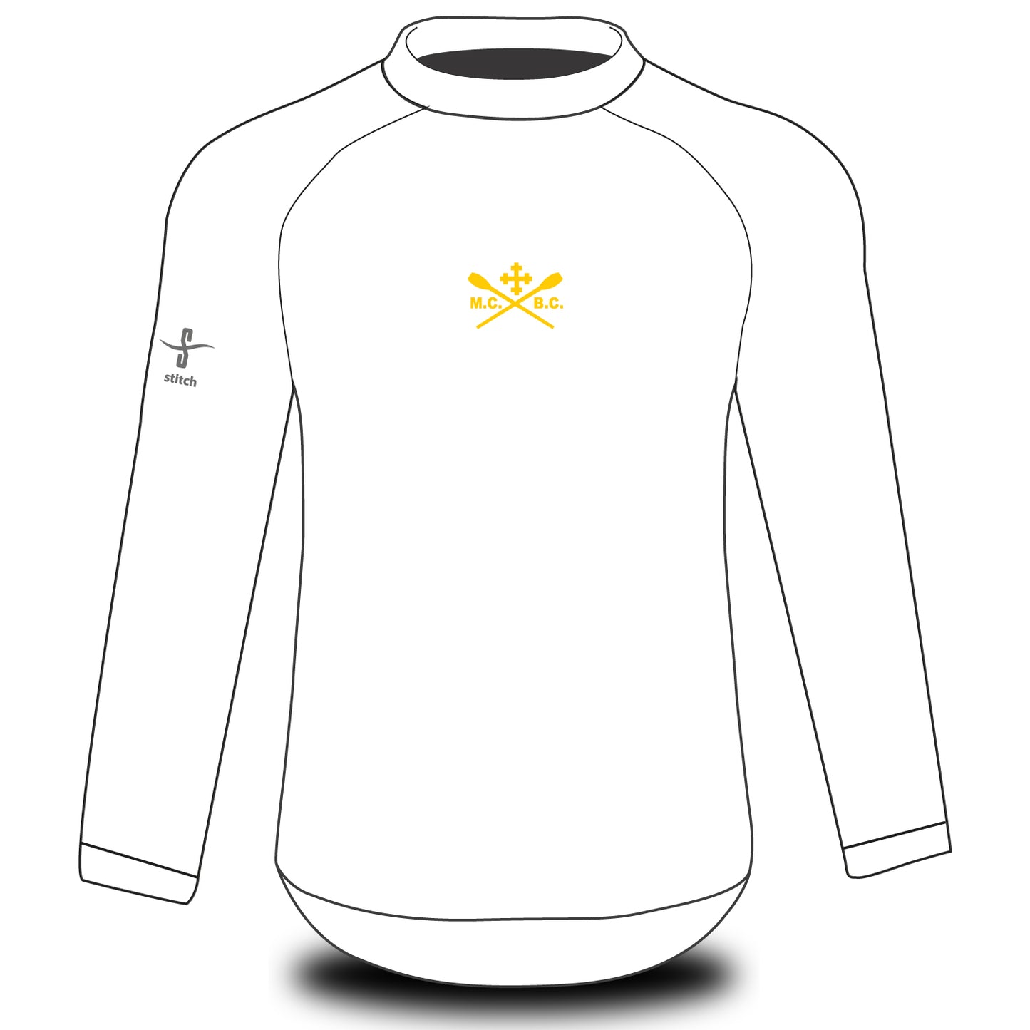 Mansfield College Boat Club White Tech Top Long Sleeve