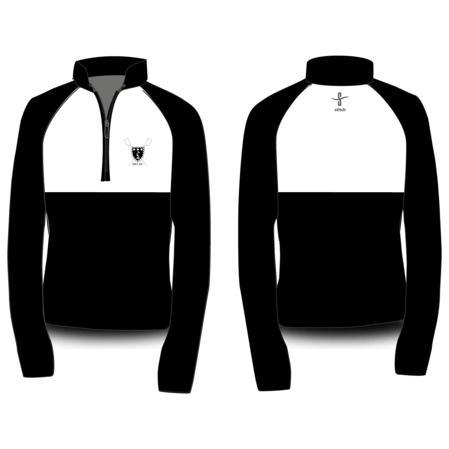 Murray Edwards College Boat Club Black White Fleece