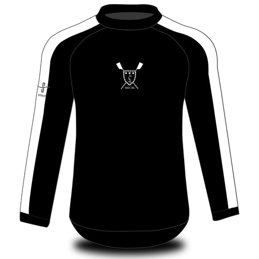 Murray Edwards College Boat Club Black White Tech Top Long Sleeve