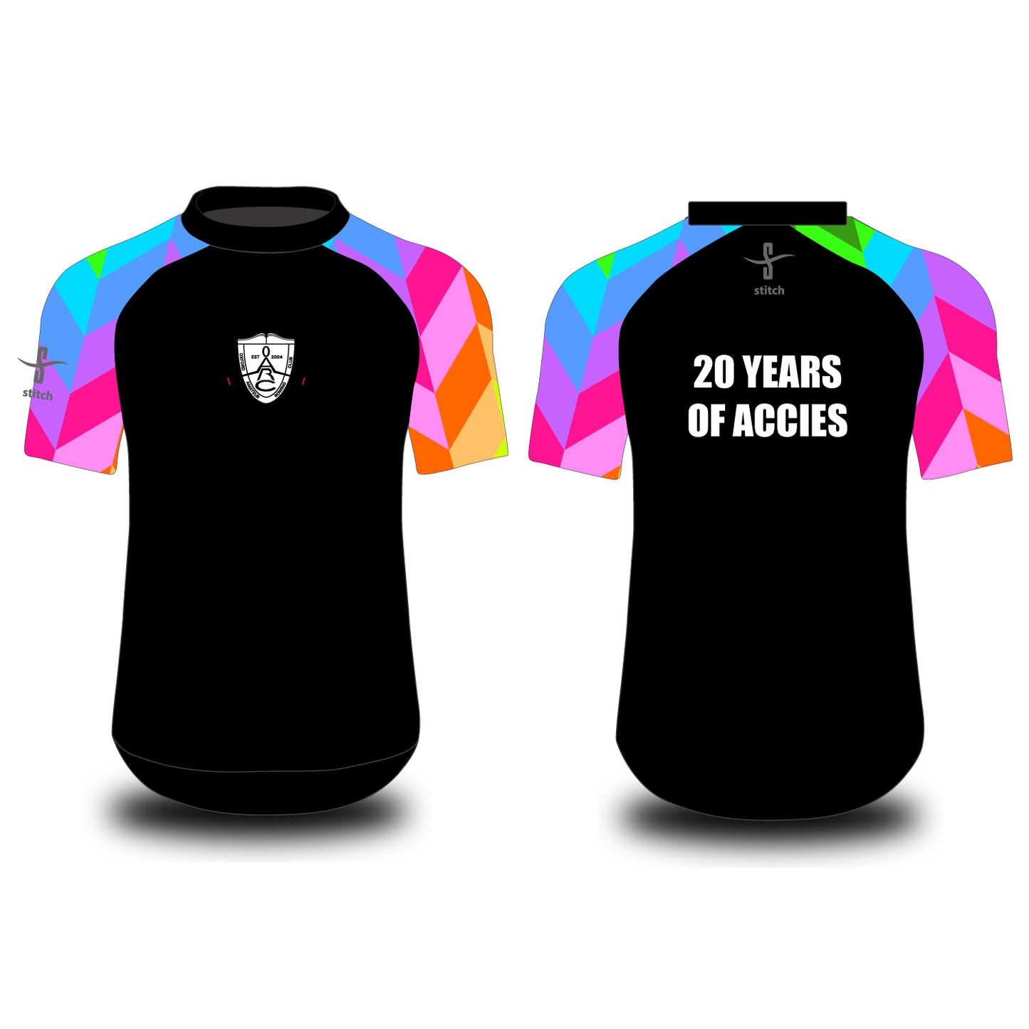 Oxford Amateur Rowing Club Neo Geo Tech Top Short Sleeve Black