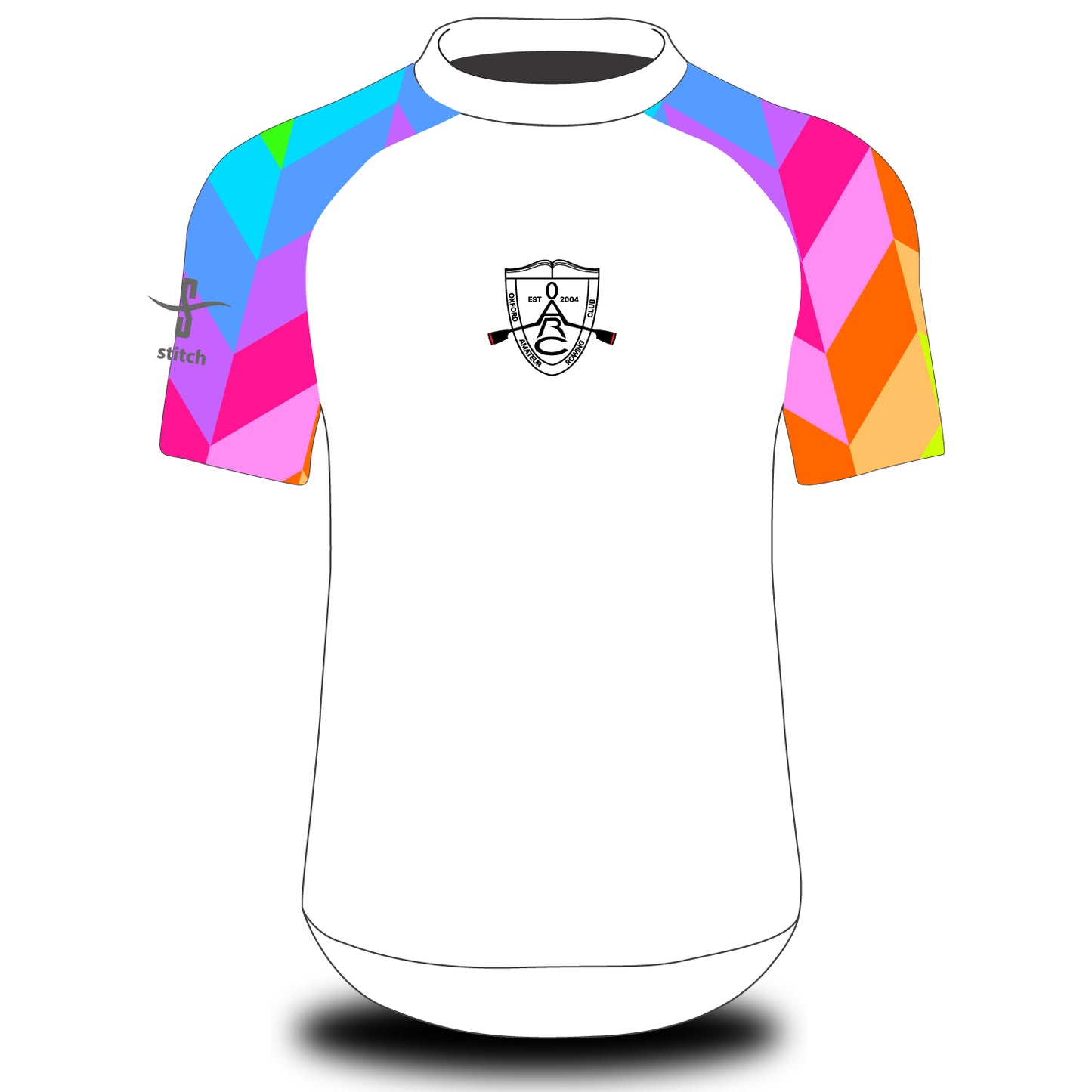 Oxford Amateur Rowing Club Neo Geo Tech Top Short Sleeve White