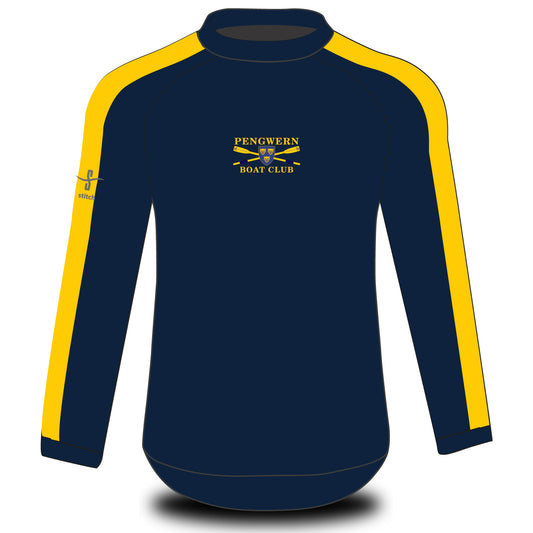Pengwern Boat Club Tech Top 2in Stripe Long Sleeve