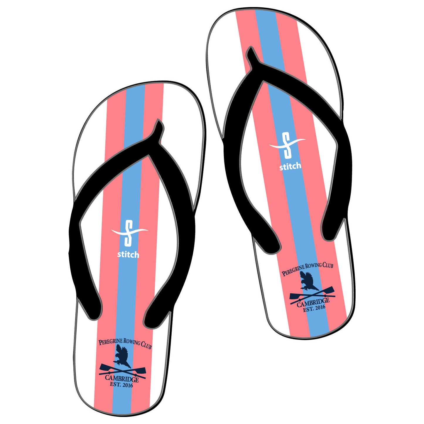 Peregrine Rowing Club Stripped Flip Flops