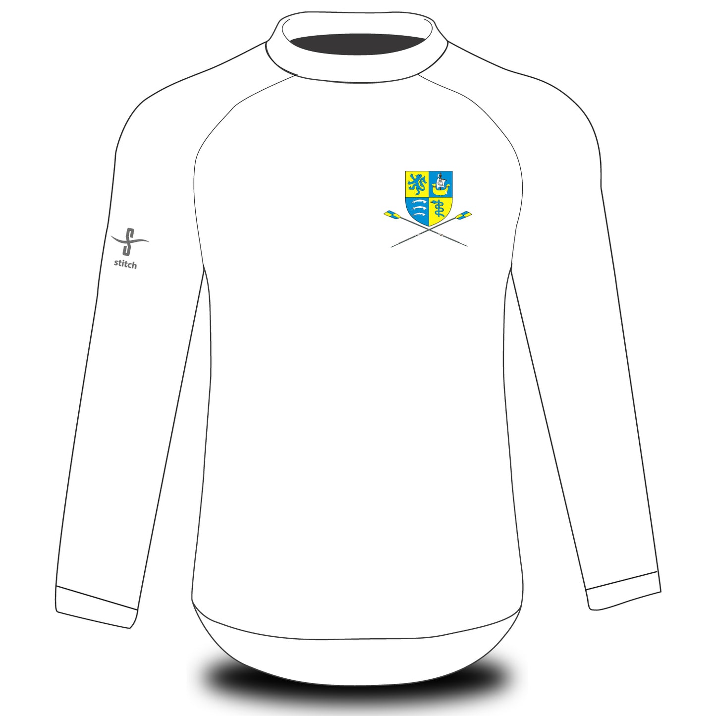 RUMSBC Tech Top Plain White Long Sleeve