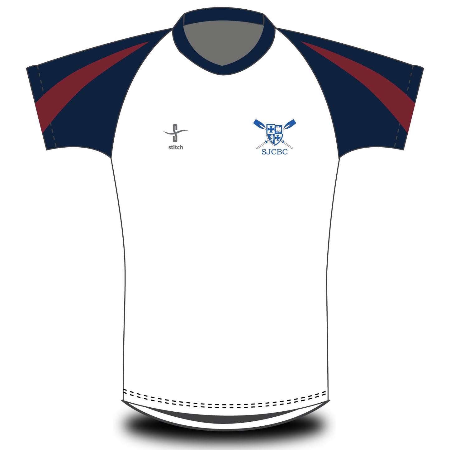 St John's College Boat Club Flash T-shirt White