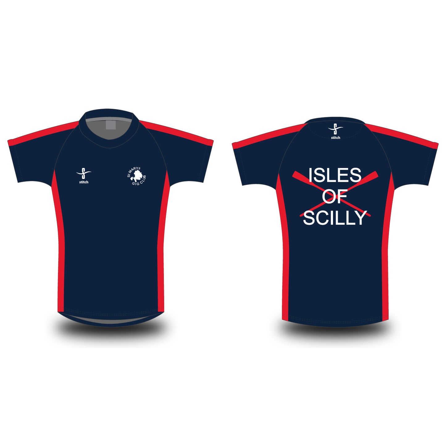 St Mary's Gig Club Navy/Red T-shirt