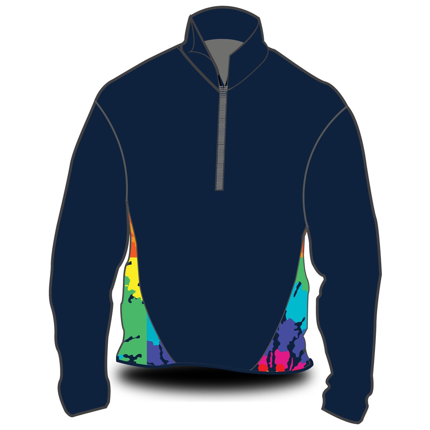 Stitch Rowing 24-7 Softshell Jacket with Tie Dye Side Panels