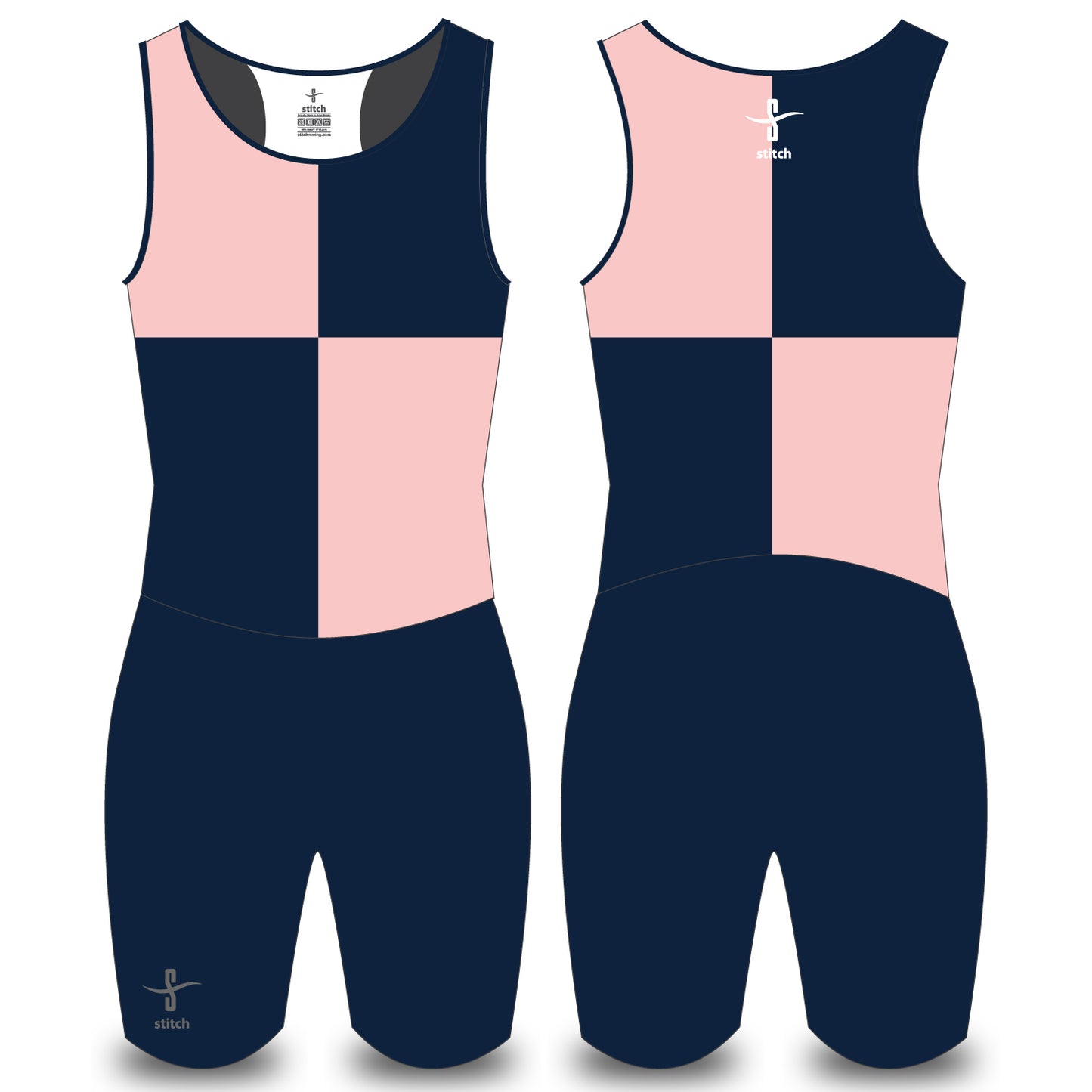 Stitch Rowing Quarters Pink Navy AIO