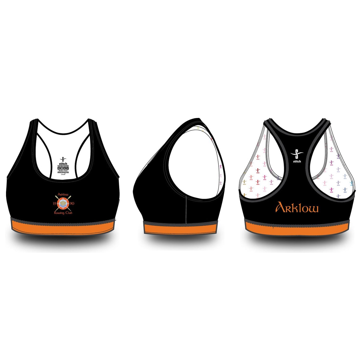 Arklow Rowing Club Sports Bra Black