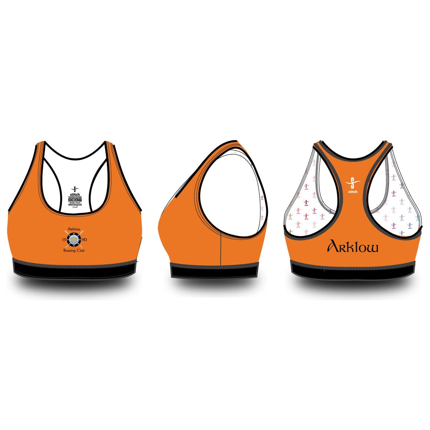Arklow Rowing Club Sports Bra Orange