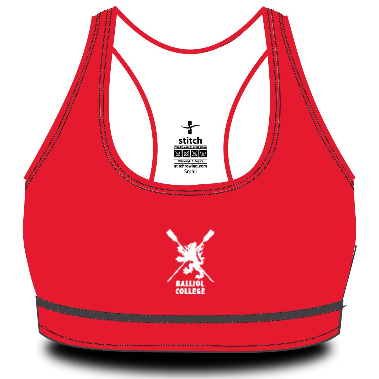 Balliol College Sports Bra - RED