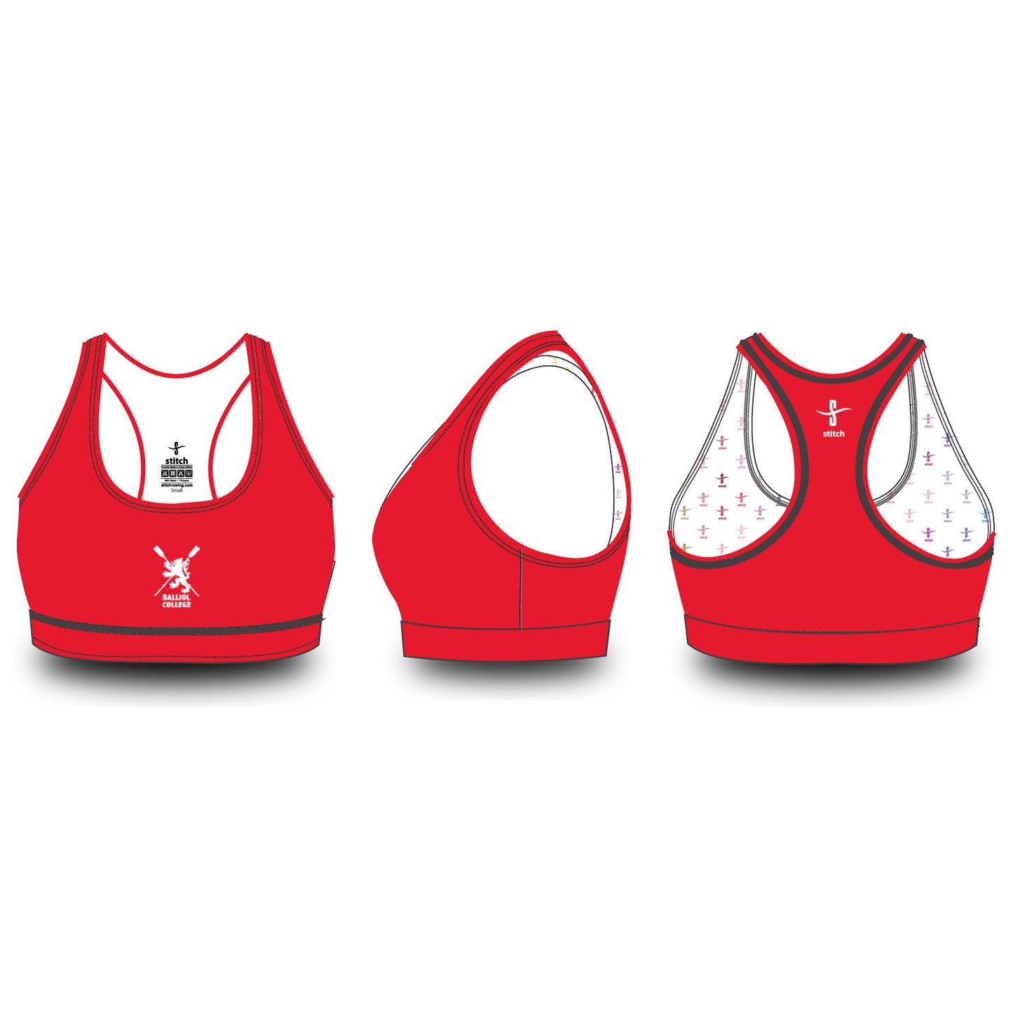 Balliol College Sports Bra - RED