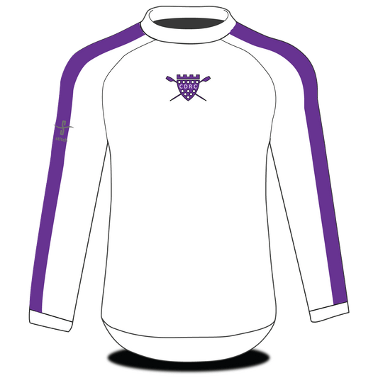 Castle Dore RC Tech Top LS White with Purple Stripe