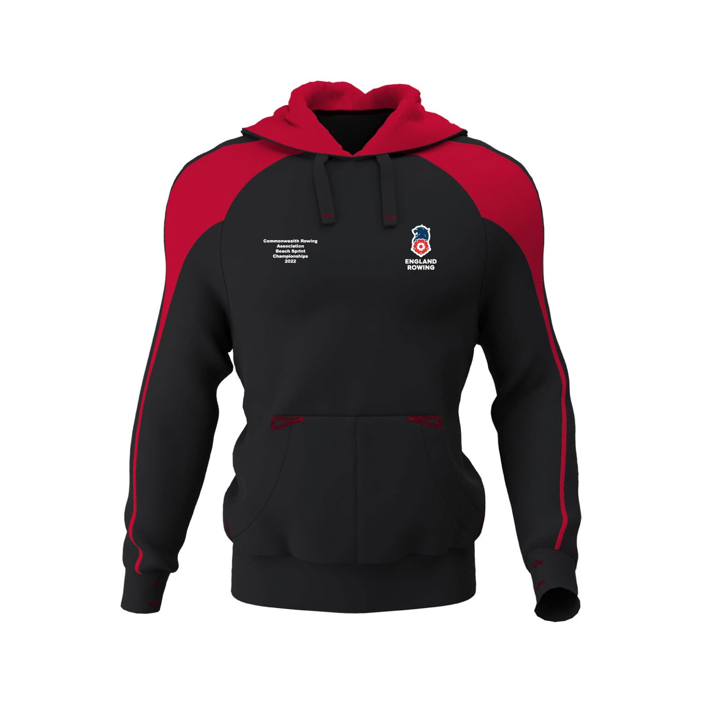 Commonwealth Rowing Hoodie Black Red