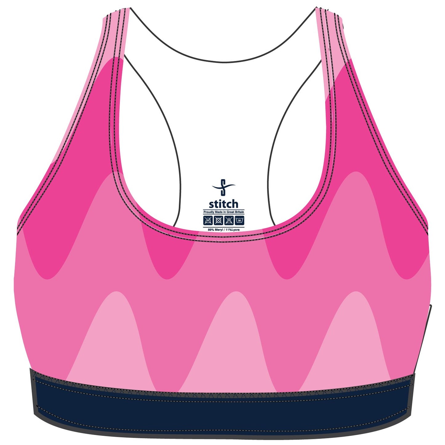 Emmanuel College Pink Squiggle Bra