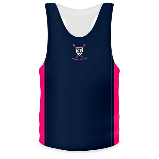 Emmanuel College Pink and White Sides Panel Vest