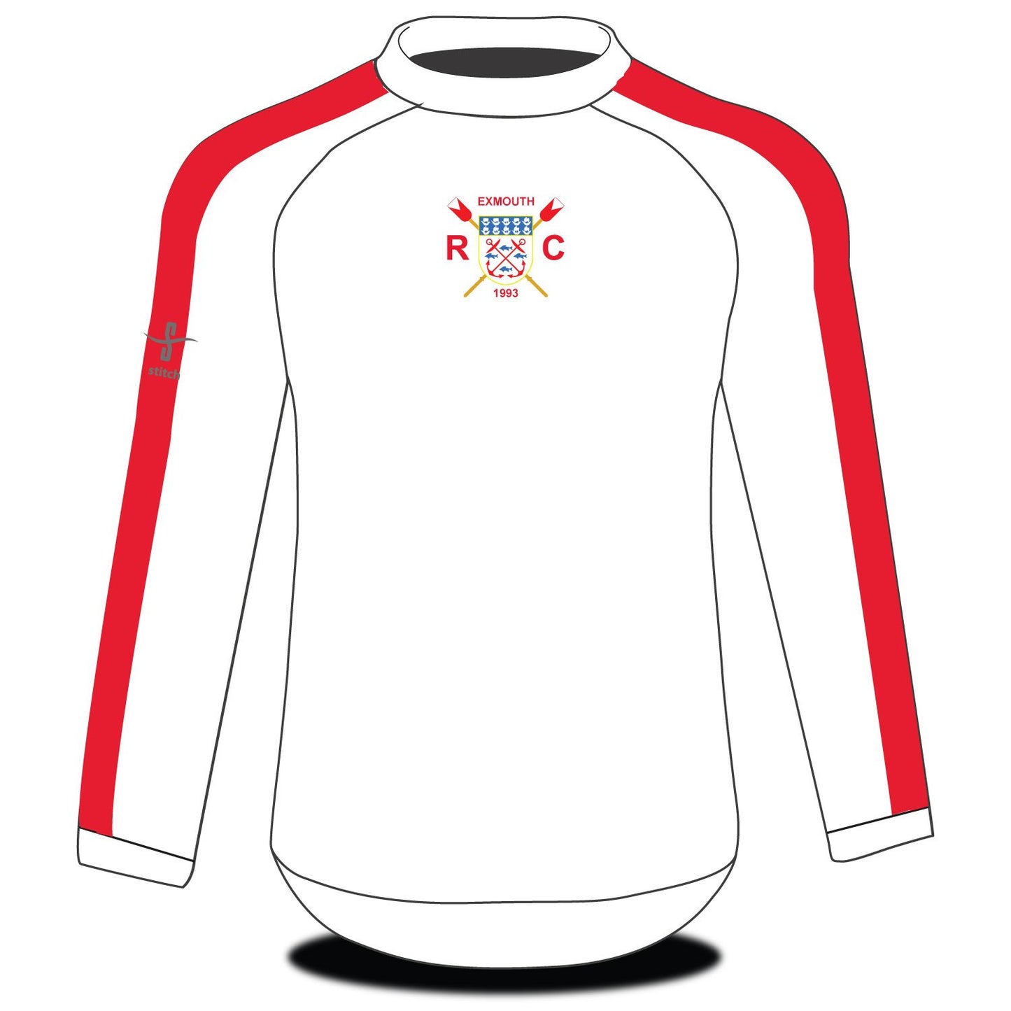 Exmouth RC Tech Top LS Wht-Red