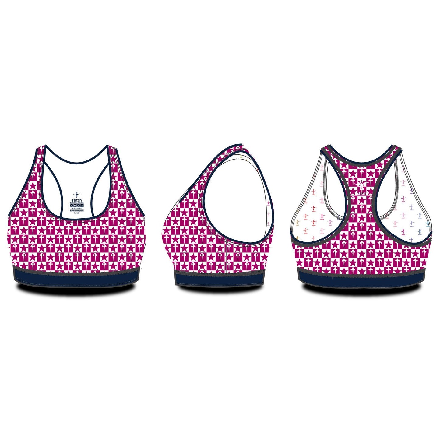 Fettes College Cheques Sports Bra