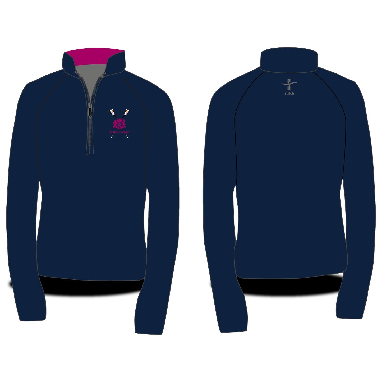 Fettes College Contrast Collar Fleece