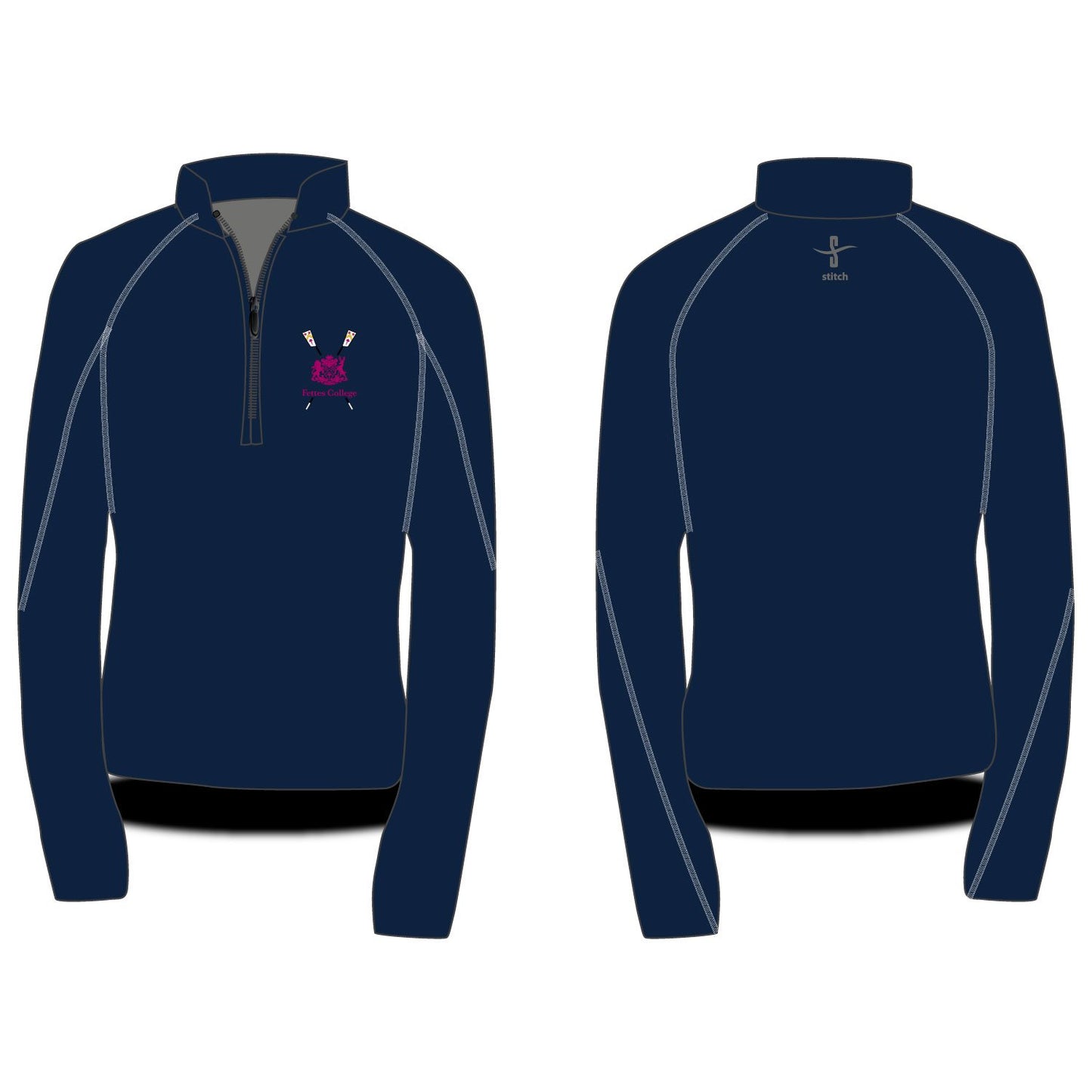 Fettes College Contrast Stitch Fleece