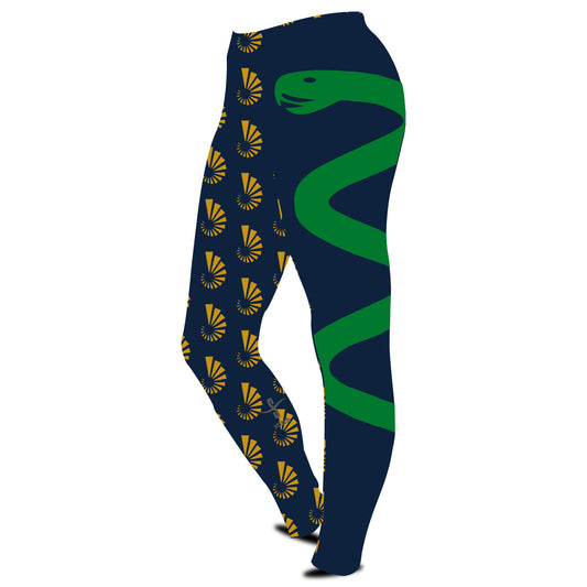 Green Templeton BC Navy Snake Leggings