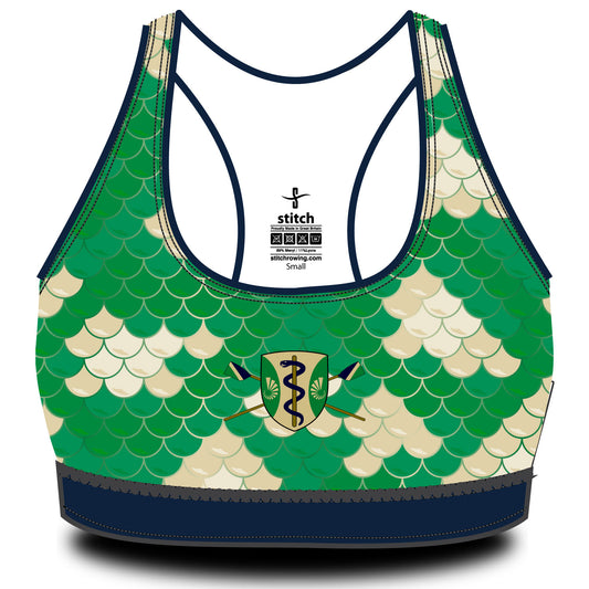 Green Templeton BC Navy Green Gold Snakeskin Sports Bra