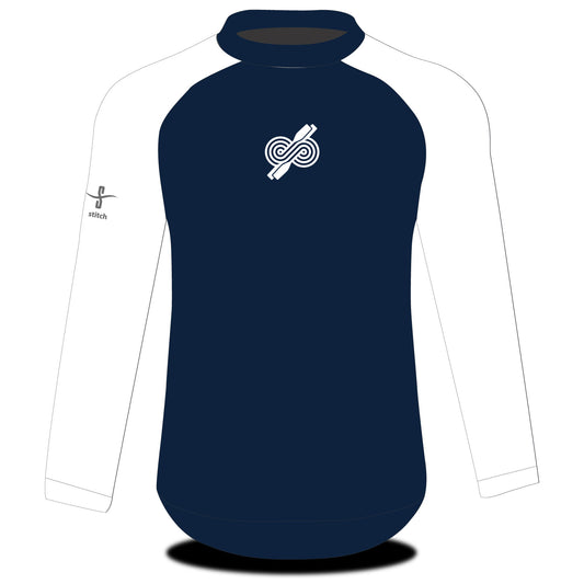 Just Row Gloucestershire Tech Top Long Sleeve Navy White