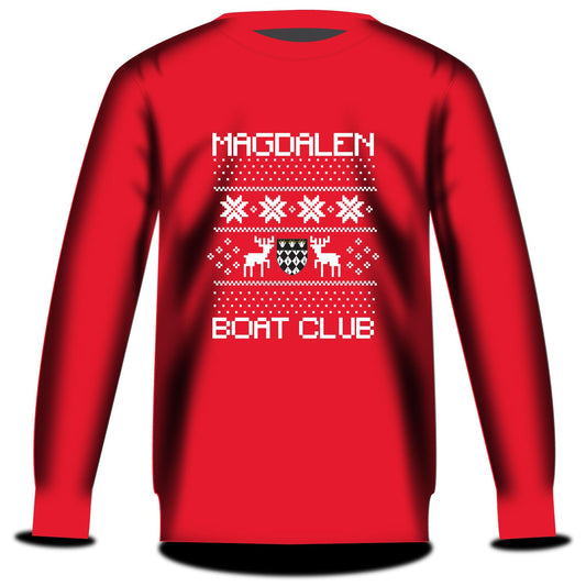 Magdalen College Oxford Christmas Jumper Sweatshirt Red