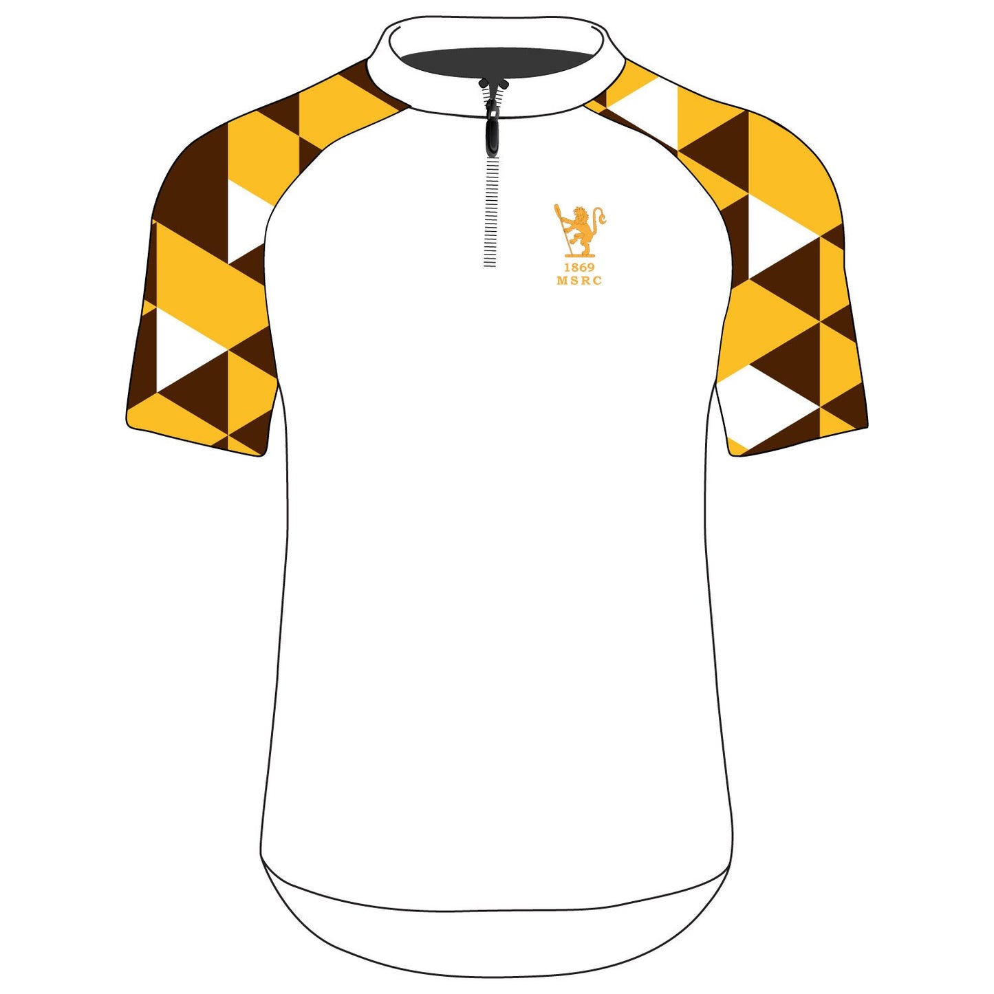 Monmouth School Zip Neck Tech Top Short Sleeve