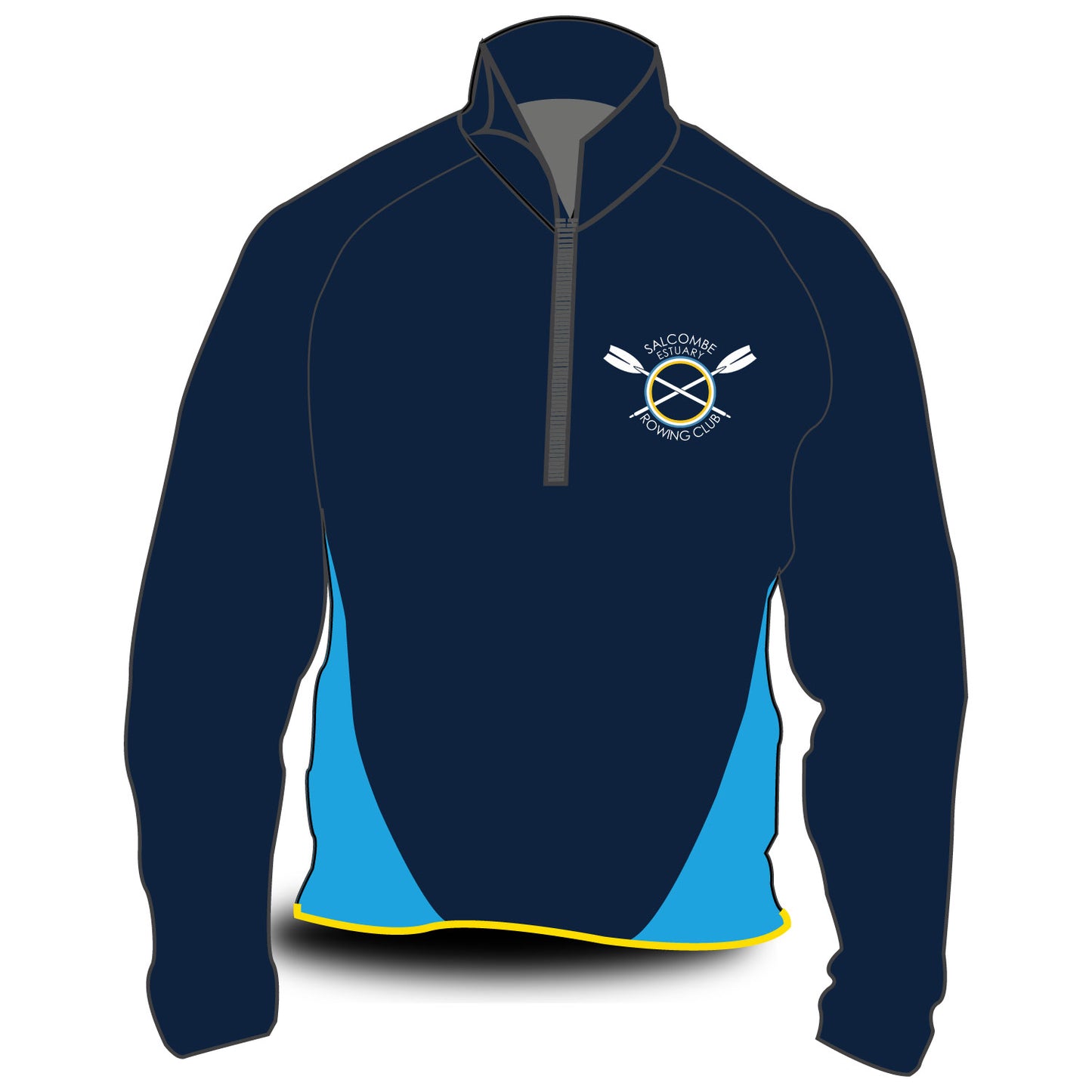 Salcombe Rowing Club Hardshell Splash Jacket (Cyan)