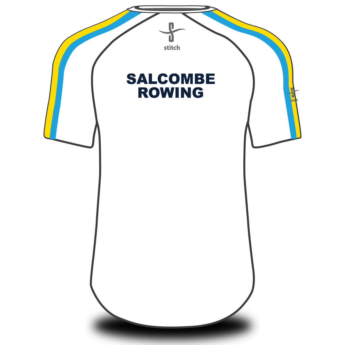 Salcombe Rowing Club Tech Top Short Sleeve White