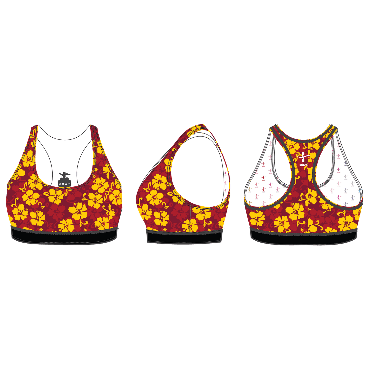 Selwyn College Cambridge Flower Sports Bra