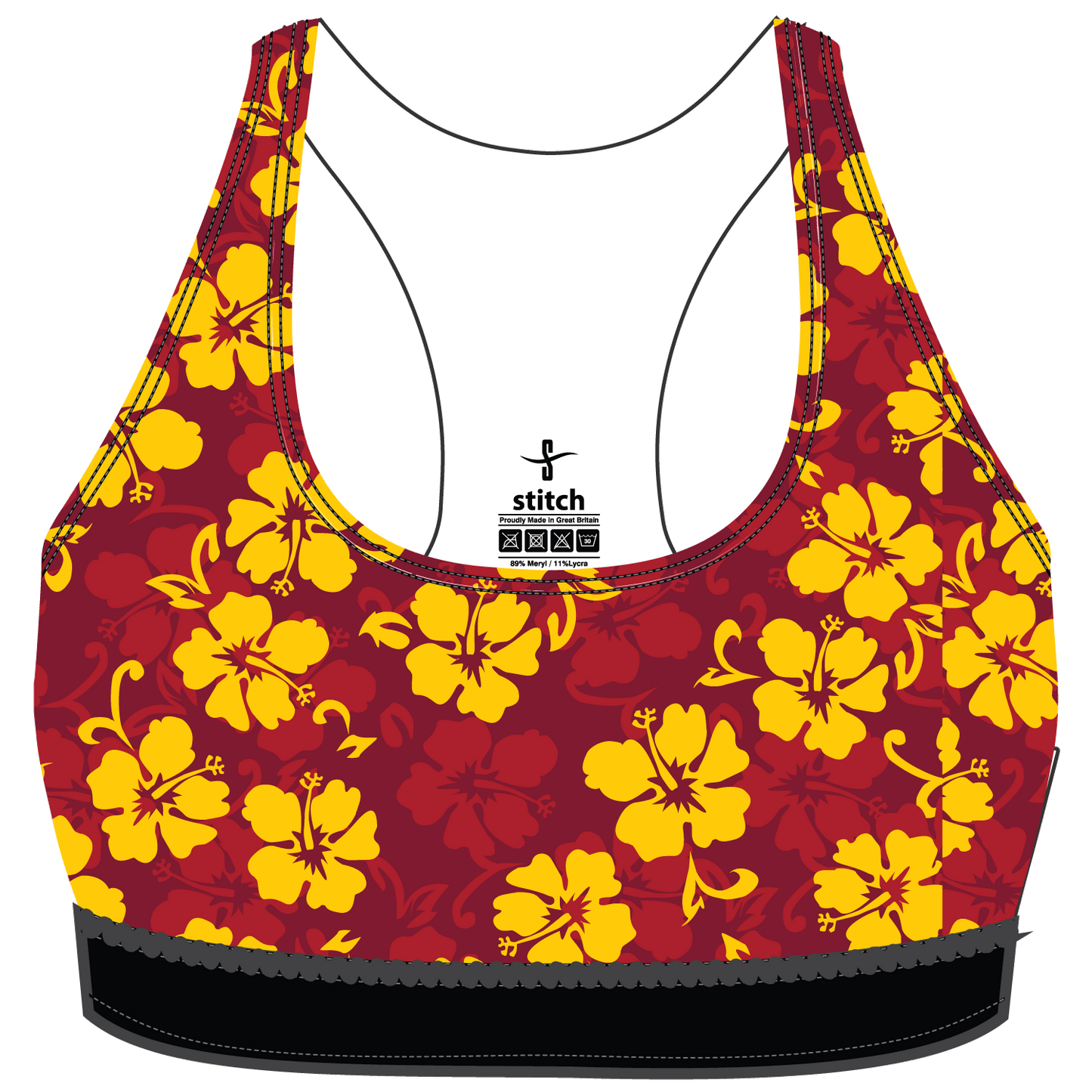 Selwyn College Cambridge Flower Sports Bra