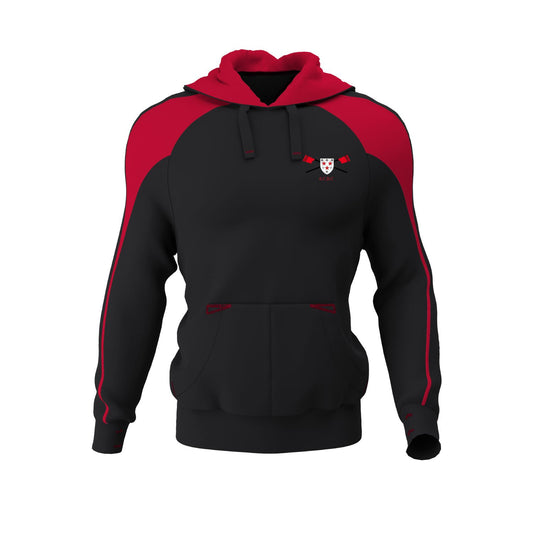 Somerville College Oxford Hoodie Black Red Front