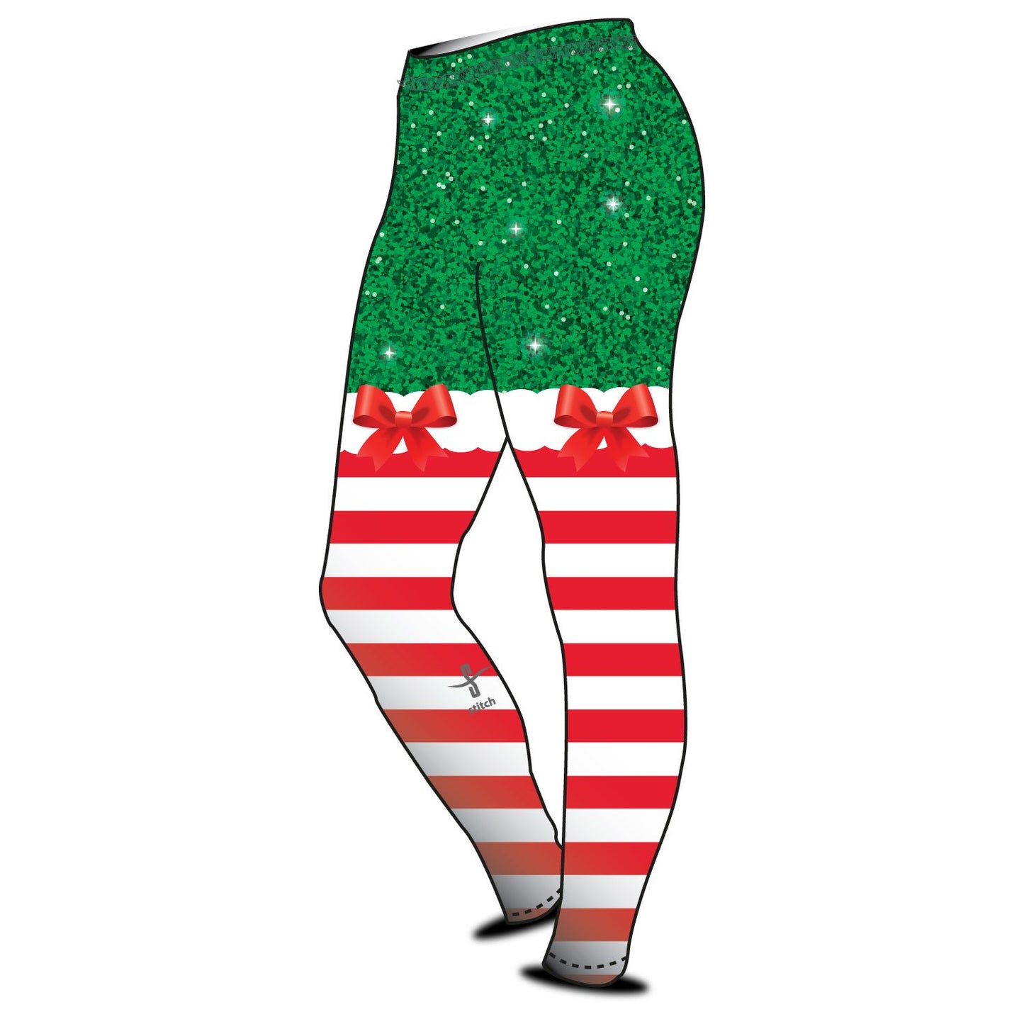 Stitch Rowing Christmas Elf Leggings