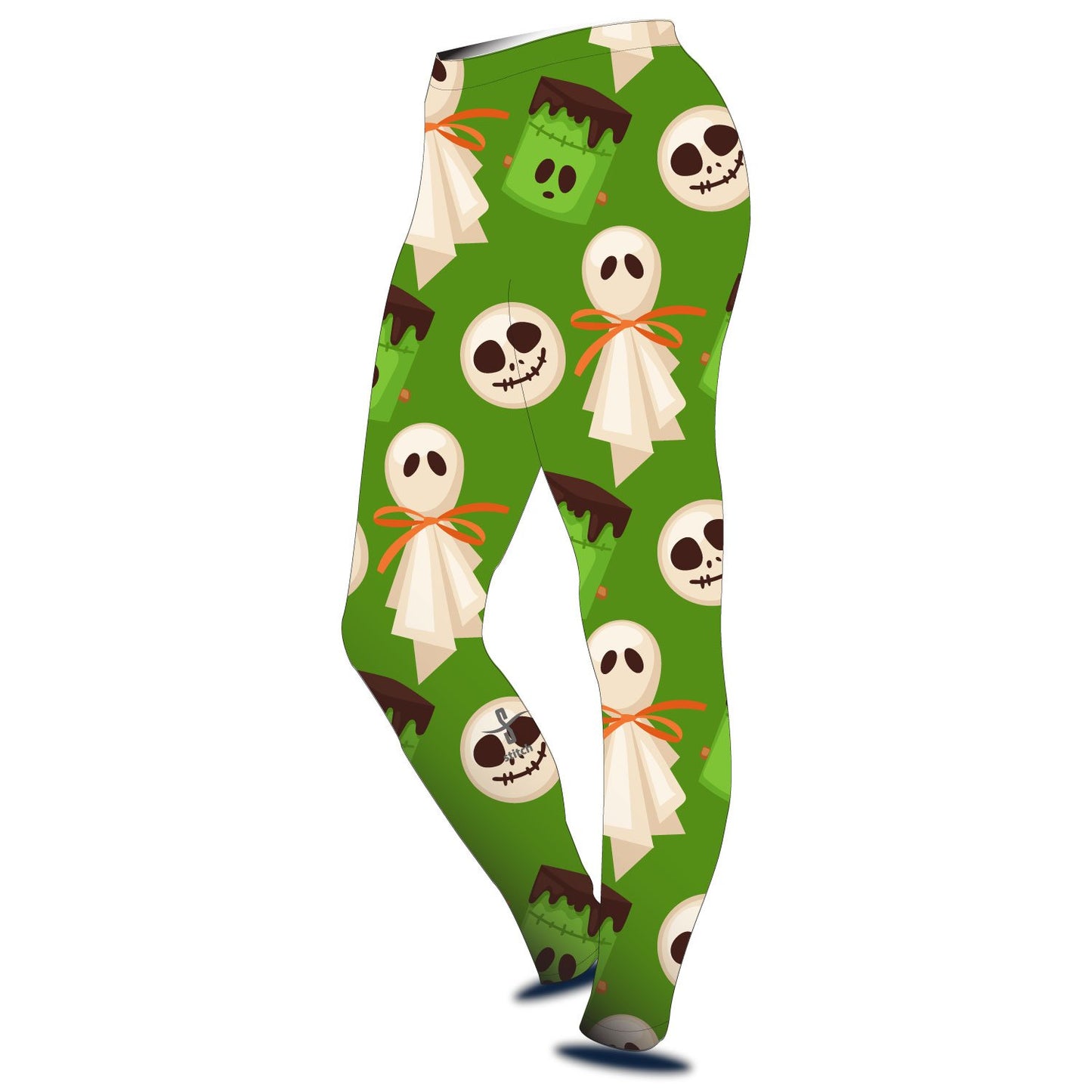 Stitch Rowing Halloween Frankenstine & Ghost Leggings