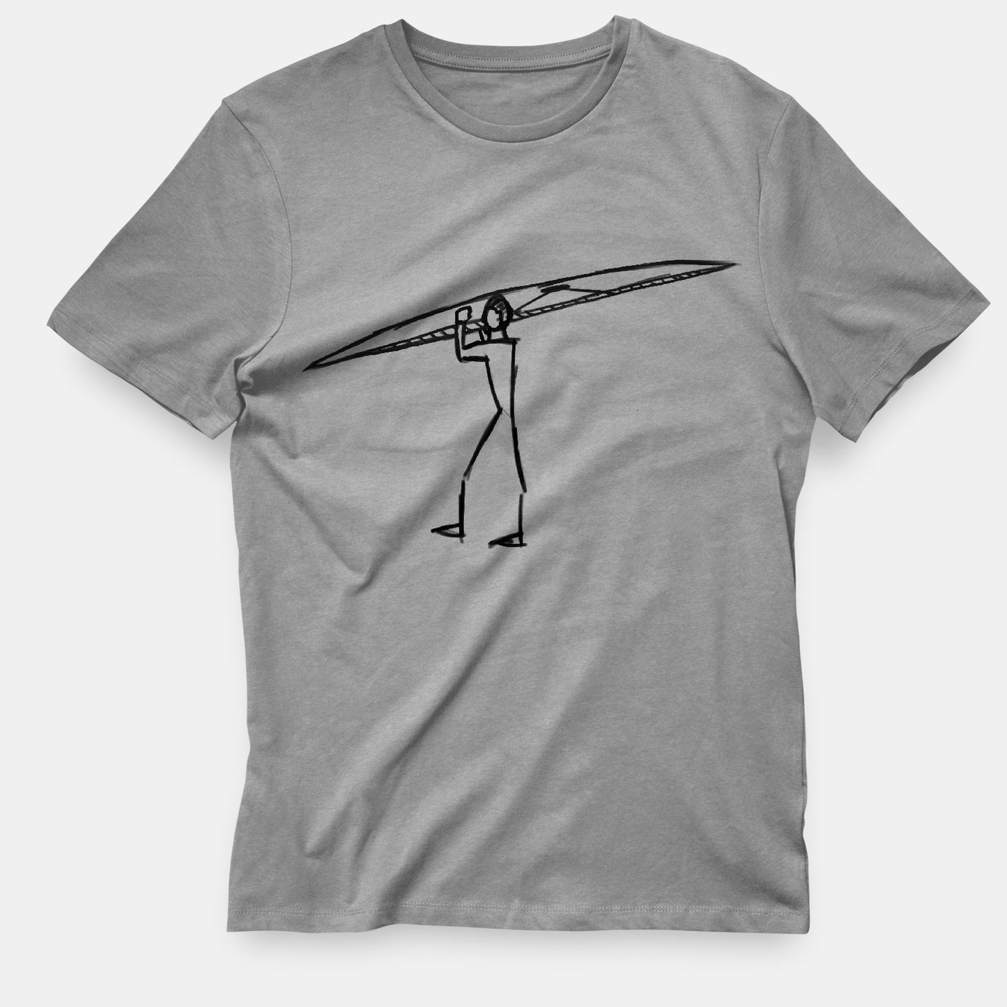 Stitch Rowing Boat Lift T-Shirt Grey