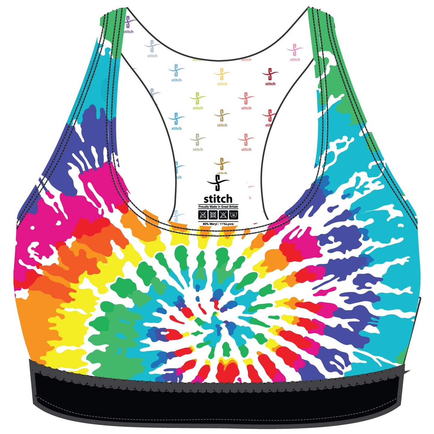 Stitch Rowing Sublimated Tiedye Sports Bra