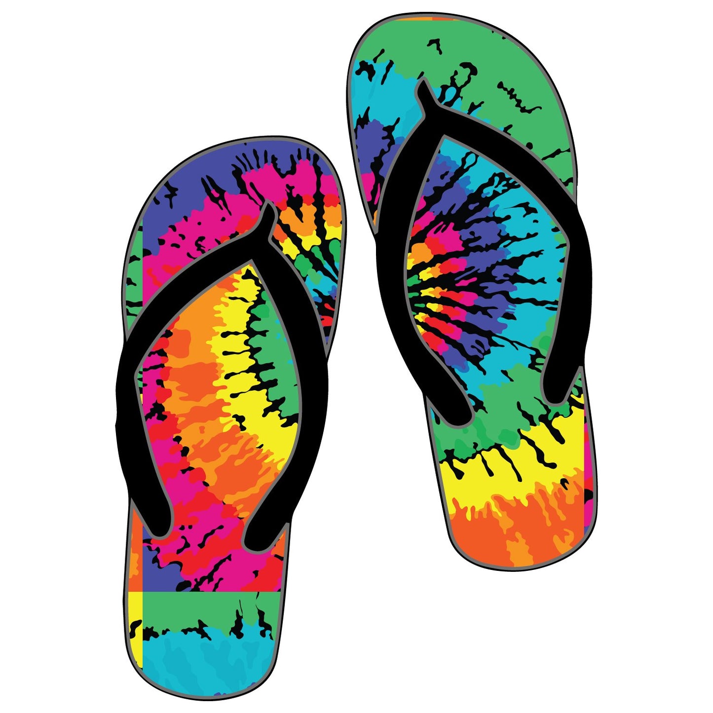 Stitch Rowing Sublimated Tie Dye Flip Flop